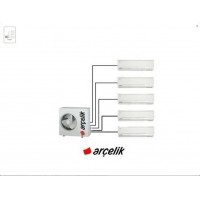 Multi Sistem Duvar Tipi 9+9+9+9+9 Inverter  - 30.000 btu/h 